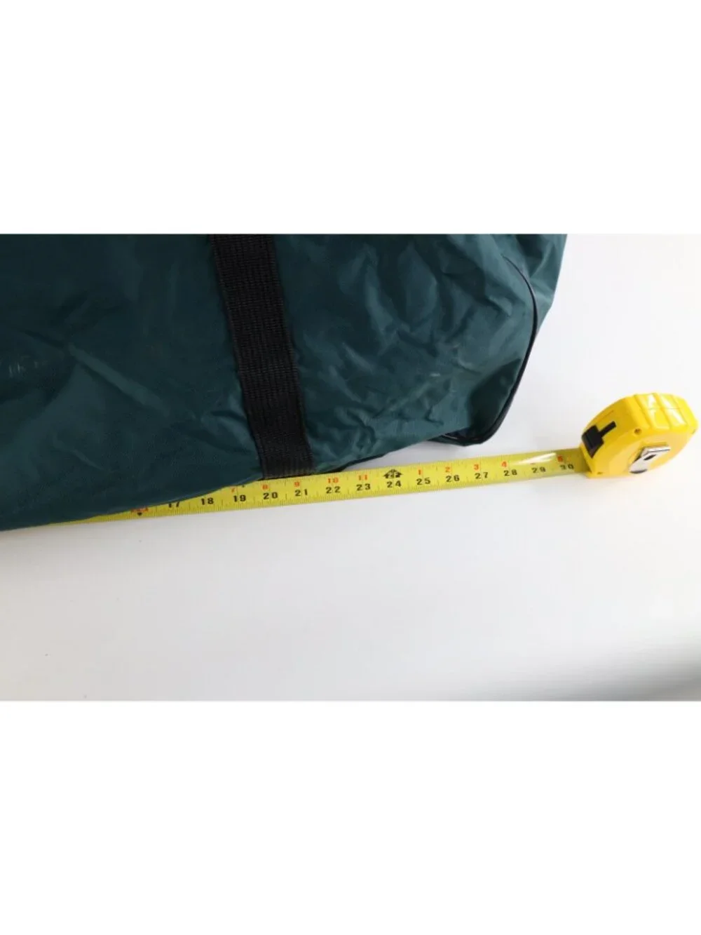 Vtg 90s Nike Travis Scott Big Swoosh Spell Out Handled Duffel Bag Green Large